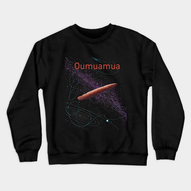 Oumuamua interstellar asteroid/ comet design asteroid day art Crewneck Sweatshirt by StephJChild